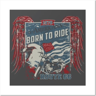 Born To Ride Route 66 Posters and Art